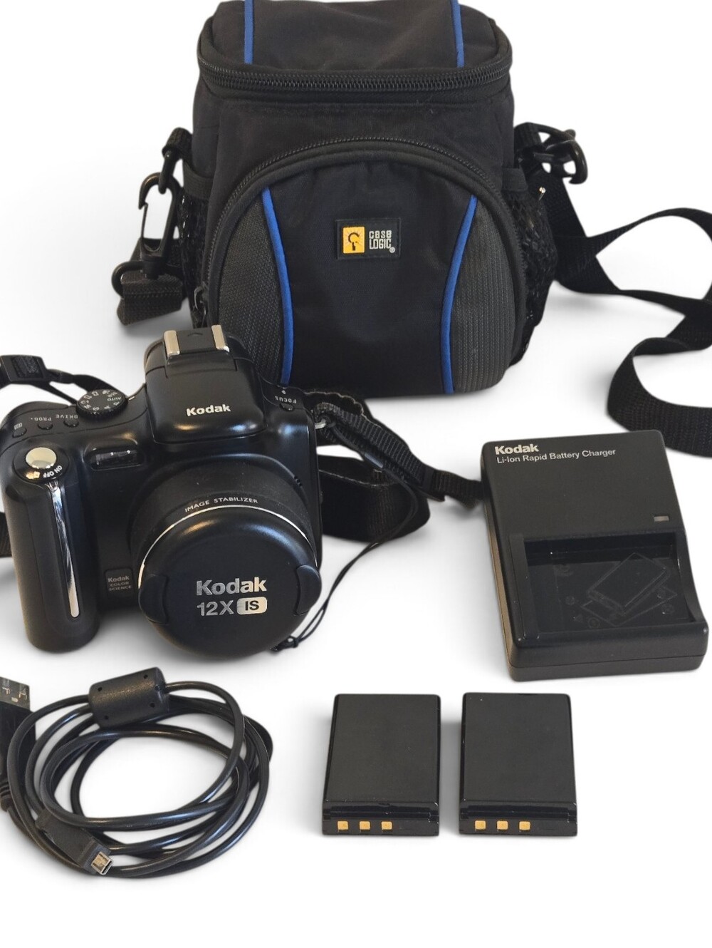 Kodak EasyShare P712 Black 7.1MP Digital Camera w/2 Batteries & Charger *TESTED*
